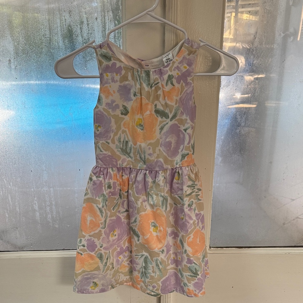 Carter's Floral Dress in Orange and Purple